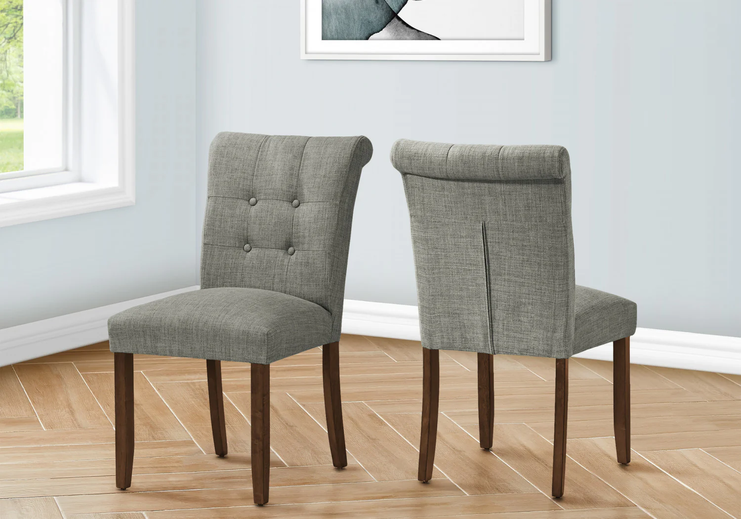 Edwin Dining Chair - Grey - Set Of Two - Image 2