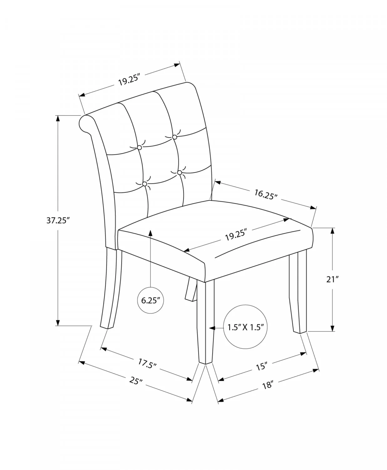 Edwin Dining Chair - Grey - Set Of Two - Image 3