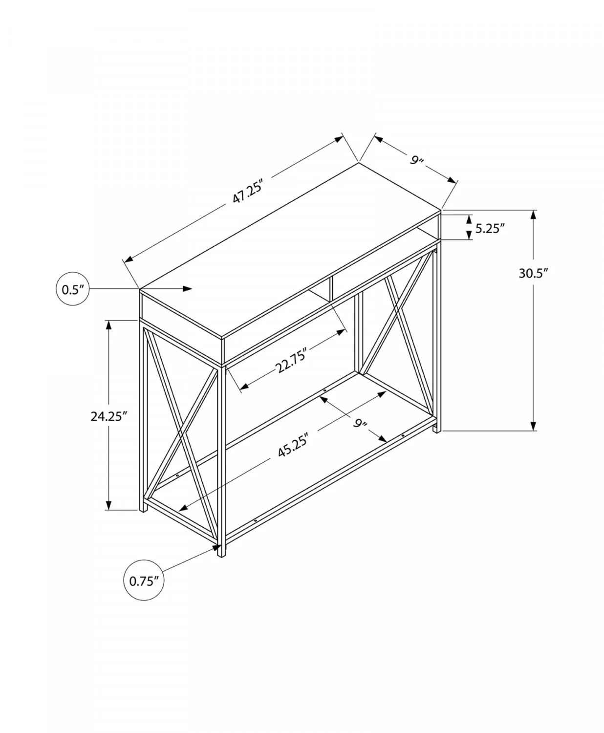 Eira Sofa Table - Espresso - Image 3