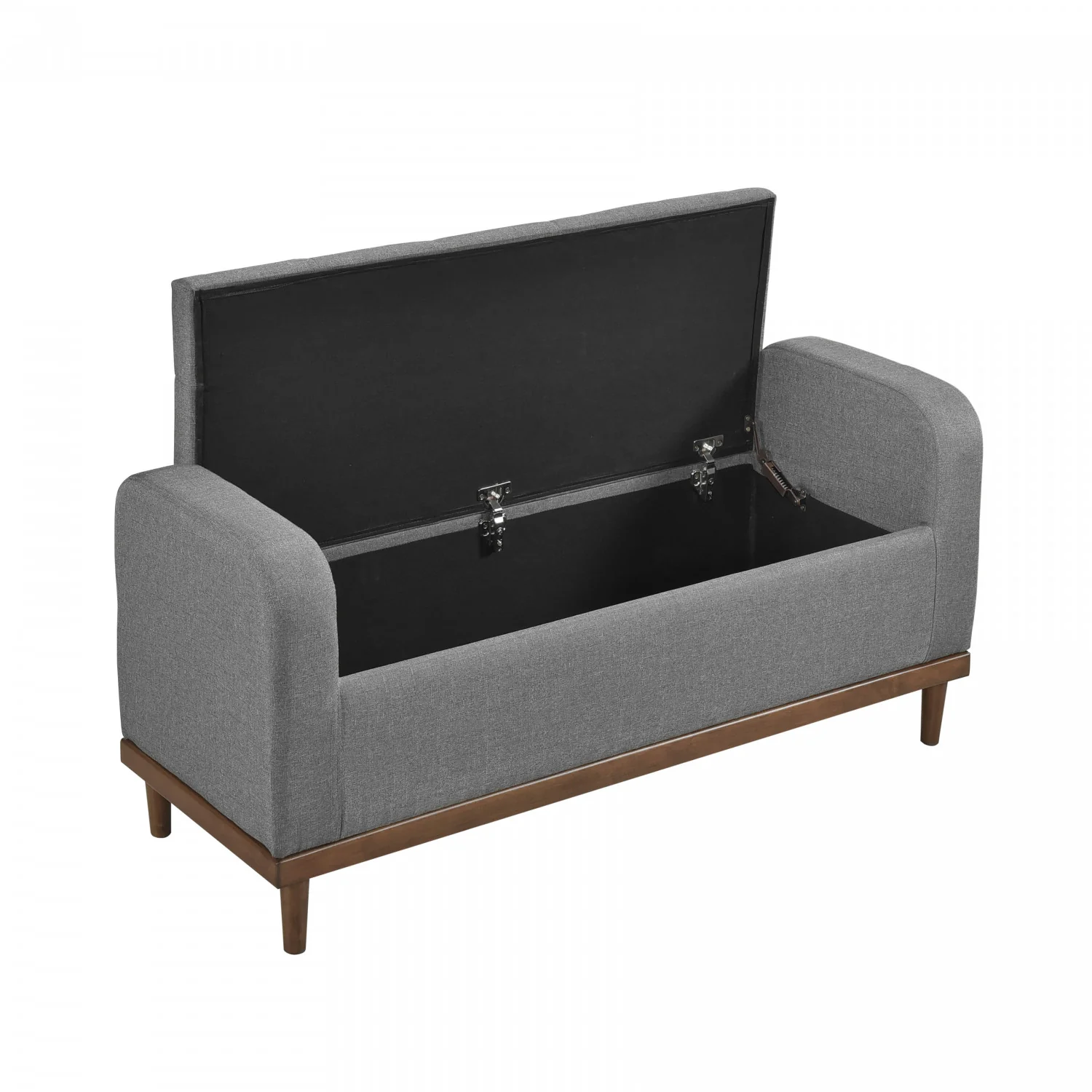 Elayne Ottoman Bench - Grey - Image 7