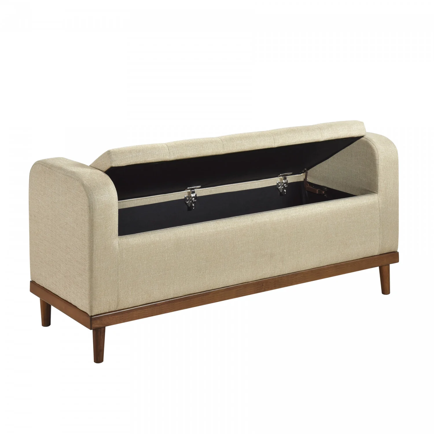 Elayne Ottoman Bench - Light Brown - Image 5