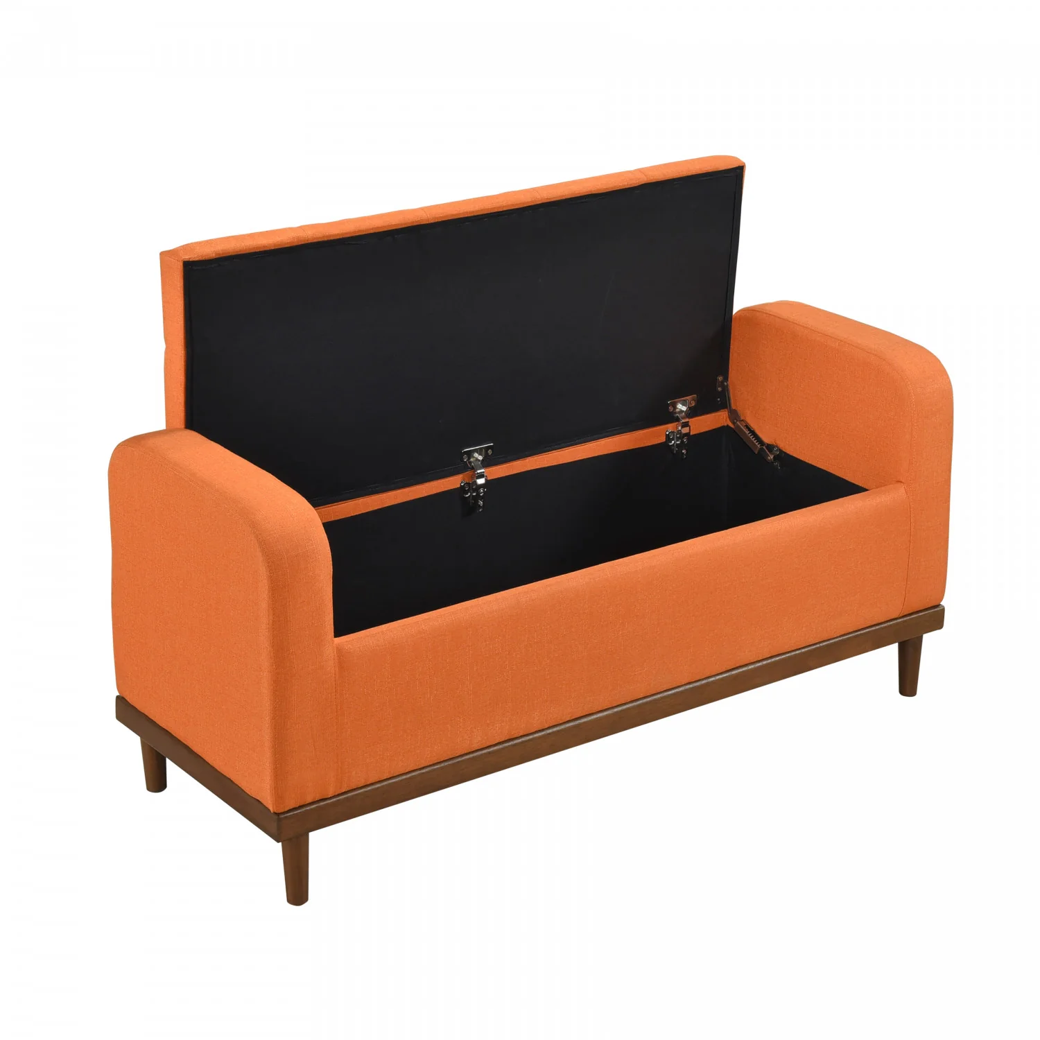 Elayne Ottoman Bench - Orange - Image 6