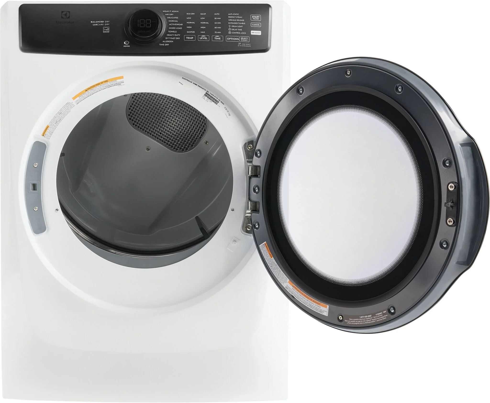 Electrolux Matte White Front Load Perfect Steam™ Gas Dryer with LuxCare® Dry and Instant Refresh (8.0 Cu. Ft.) - ELFG7738MW - Image 3