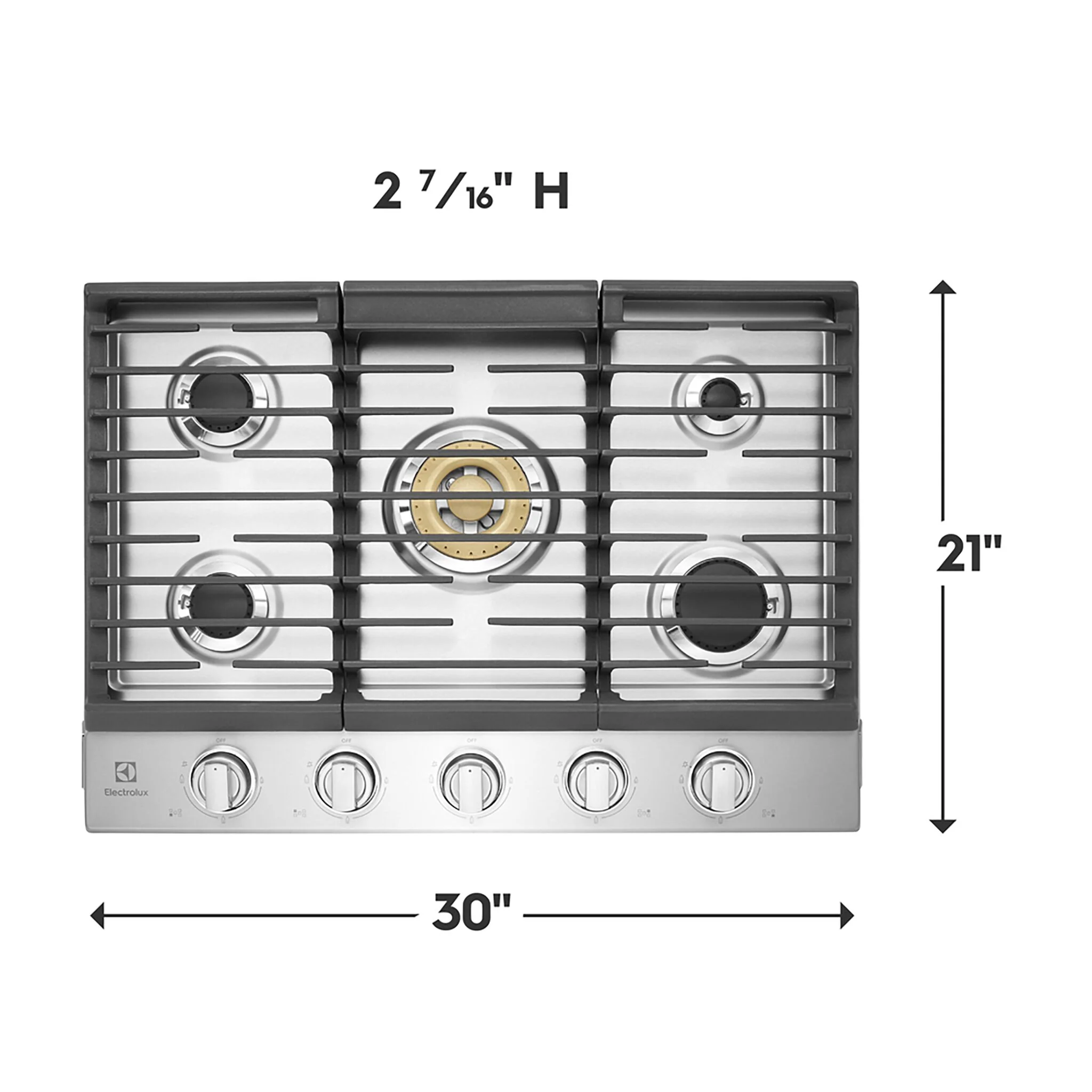 Electrolux Stainless Steel 30" Gas Cooktop - ECCG3068AS - Image 2
