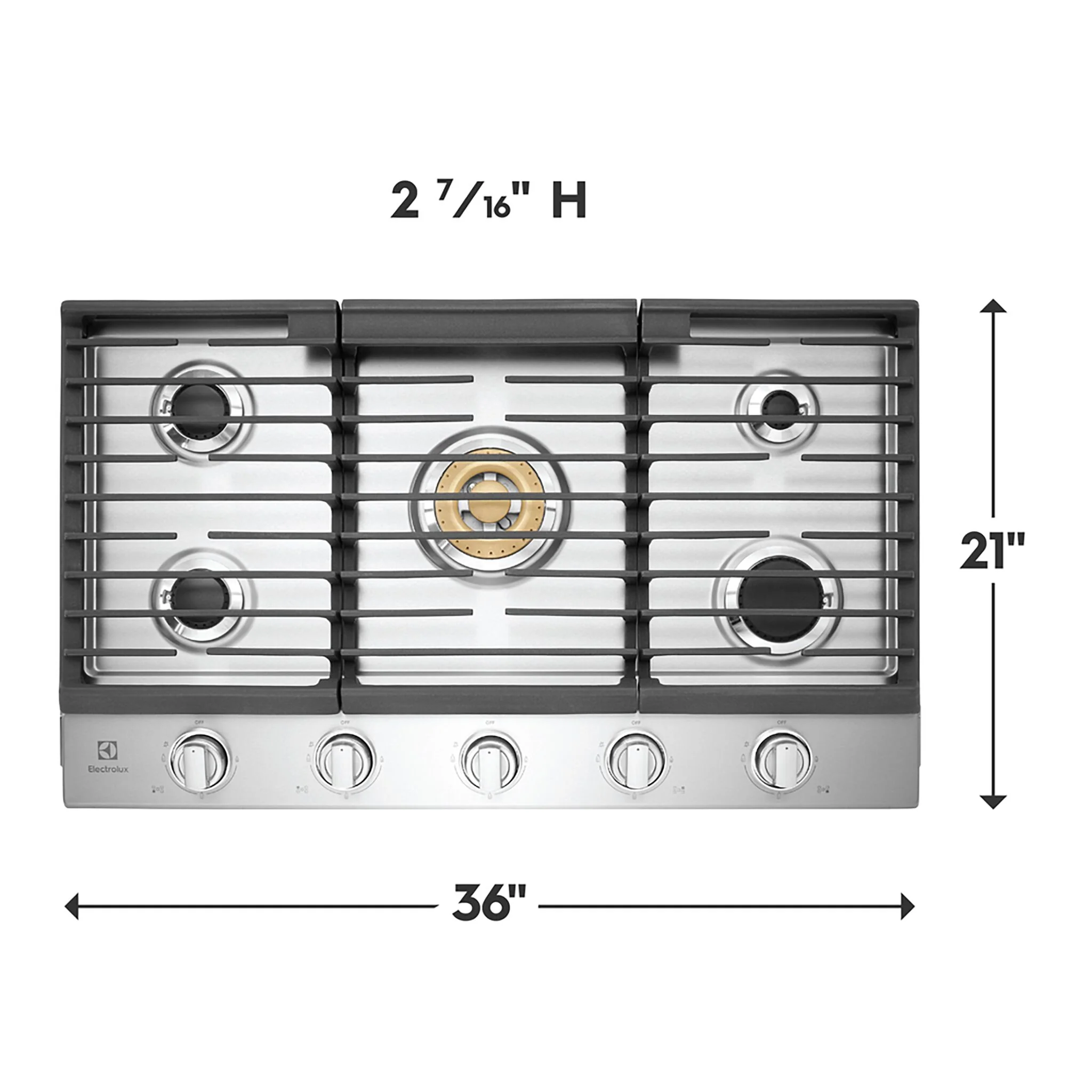 Electrolux Stainless Steel 36" Gas Cooktop - ECCG3668AS - Image 2
