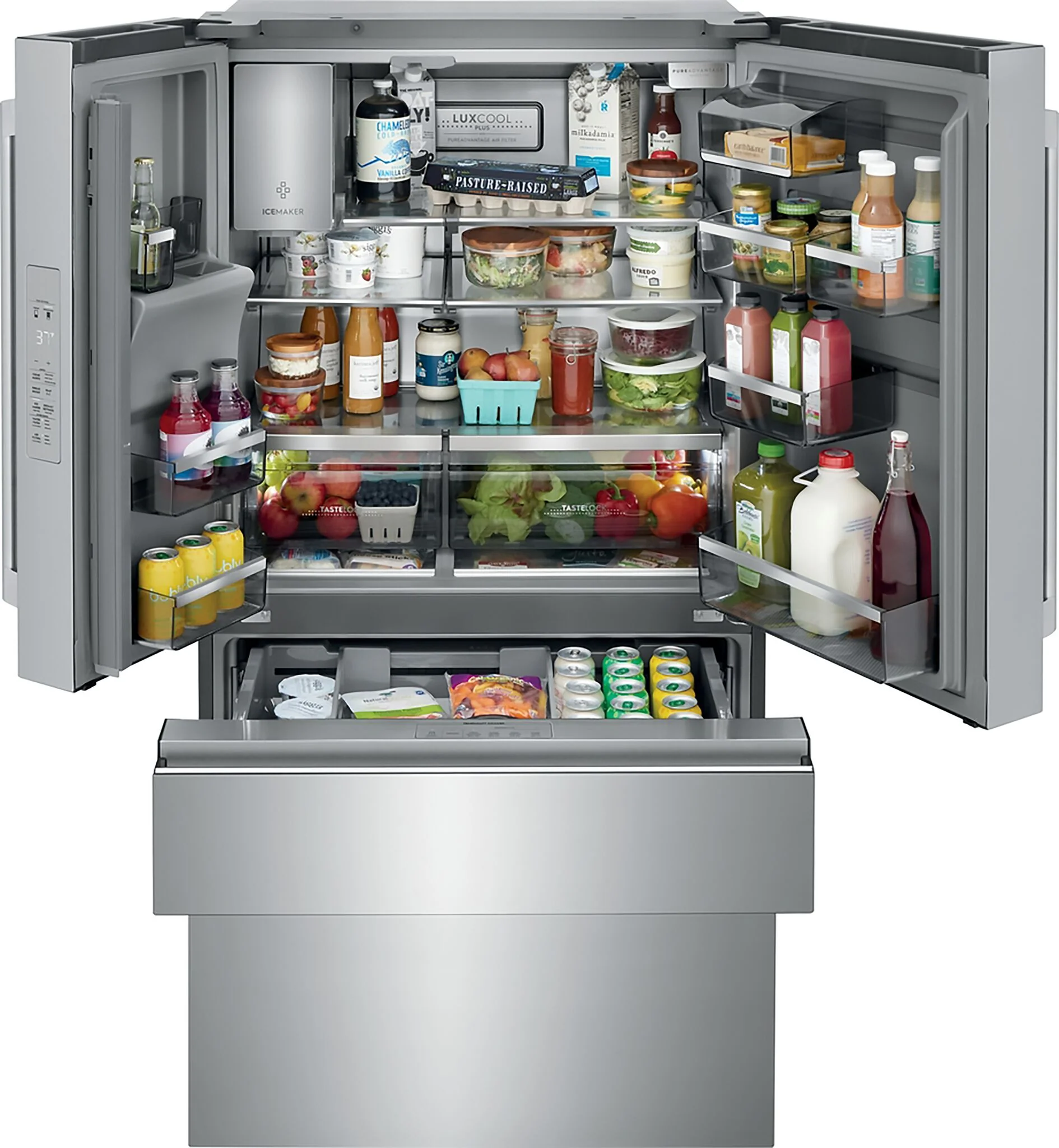 Electrolux 36" 21.4 Cu. Ft. Stainless Steel 4-Door French Door Refrigerator - ERMC2295AS - Image 2