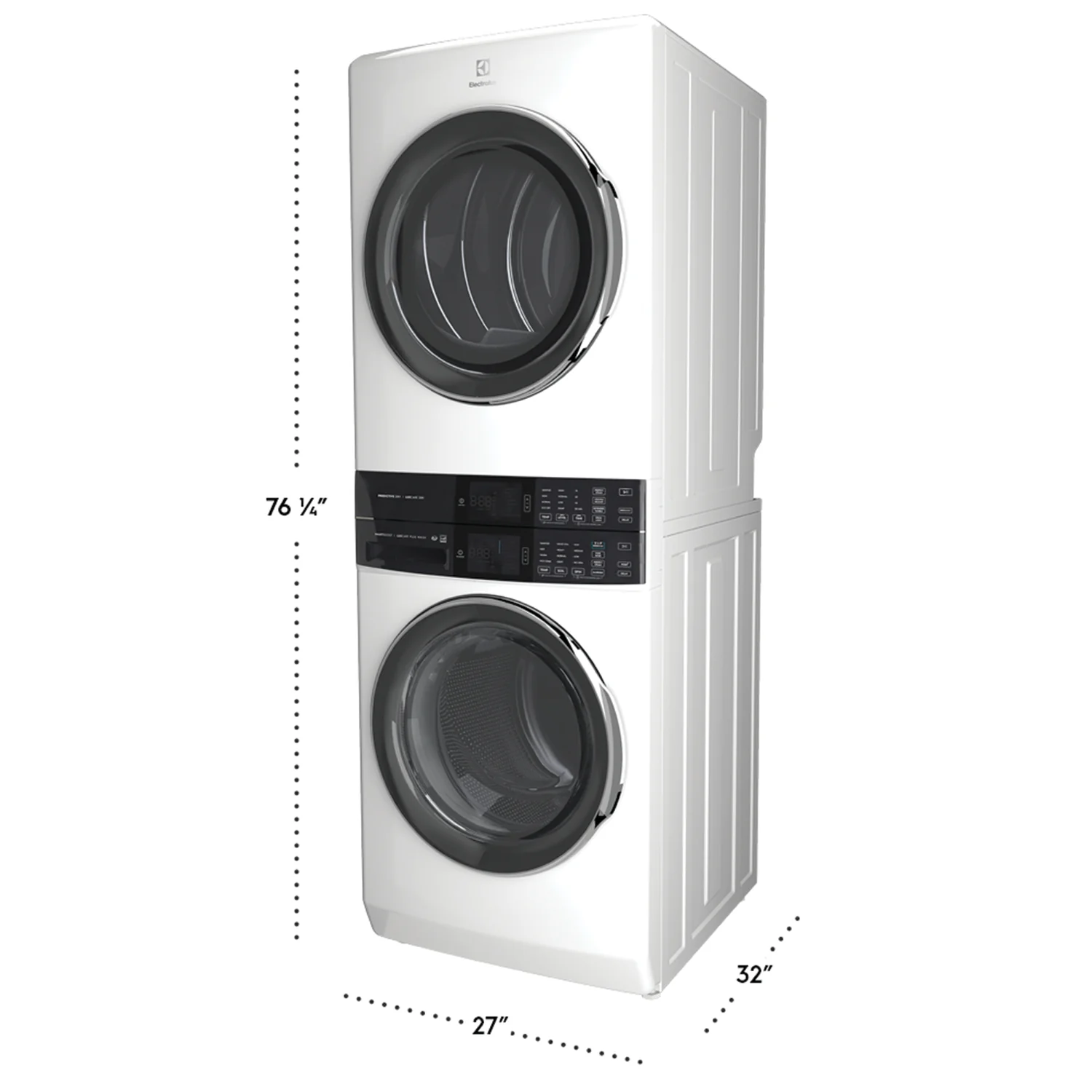 Electrolux White Laundry Tower with SmartBoost® Washer (5.2 Cu.Ft) & Electric Dryer (8 Cu.Ft) - ELTE760CAW - Image 3