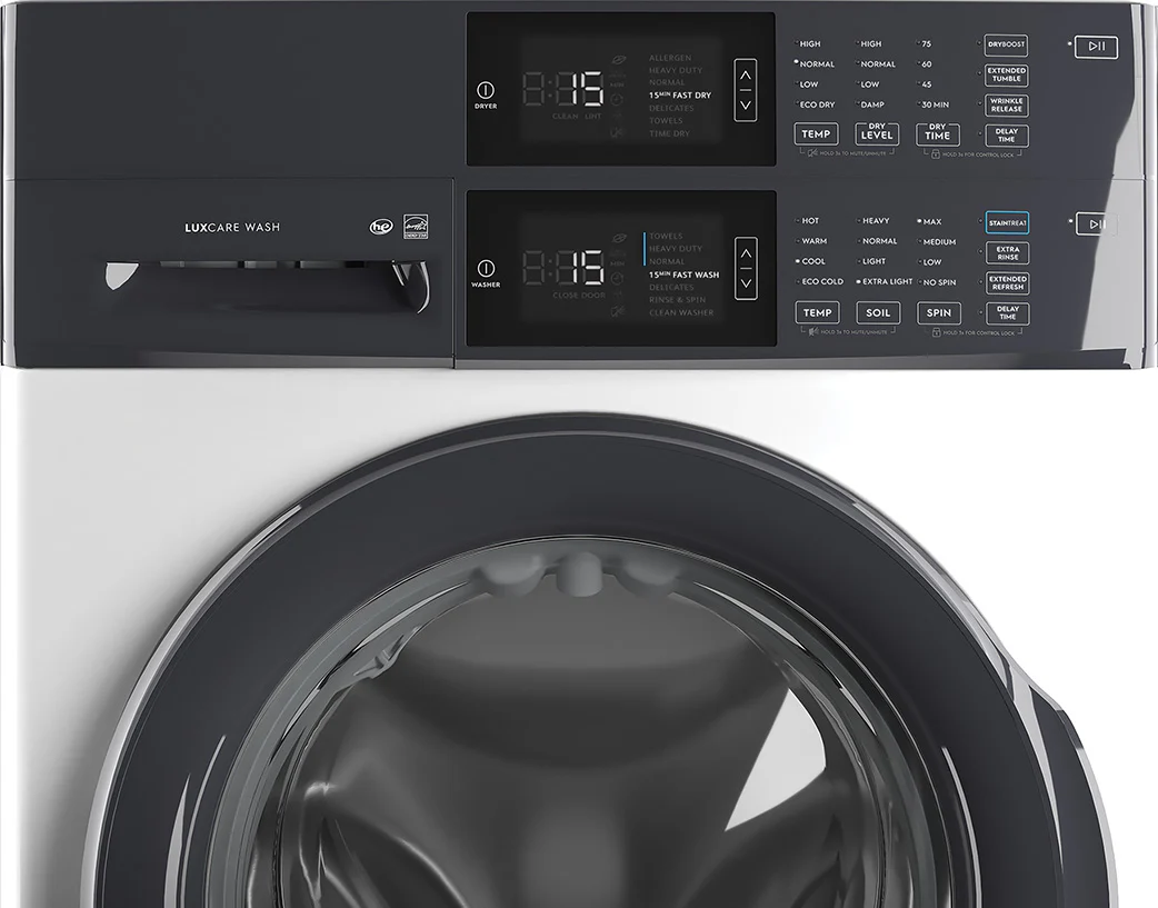 Electrolux White LuxCare Laundry Tower with Washer (5.1 cu. ft.) and Electric Dryer (8 cu. ft.) - ELTE730CAW - Image 2