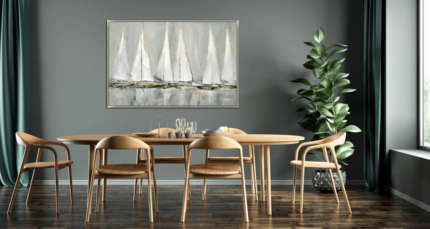 Elegance Afloat Wall Art - White - 30 X 45 - Image 2