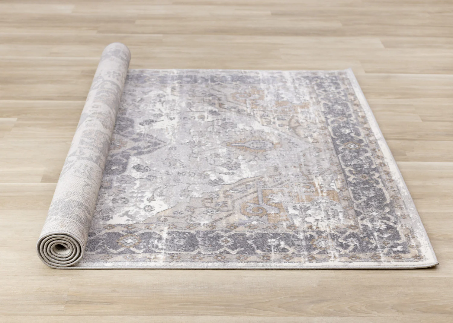 Elegant Traditional Area Rug - 5' X 8' - Grey/Brown - Image 8
