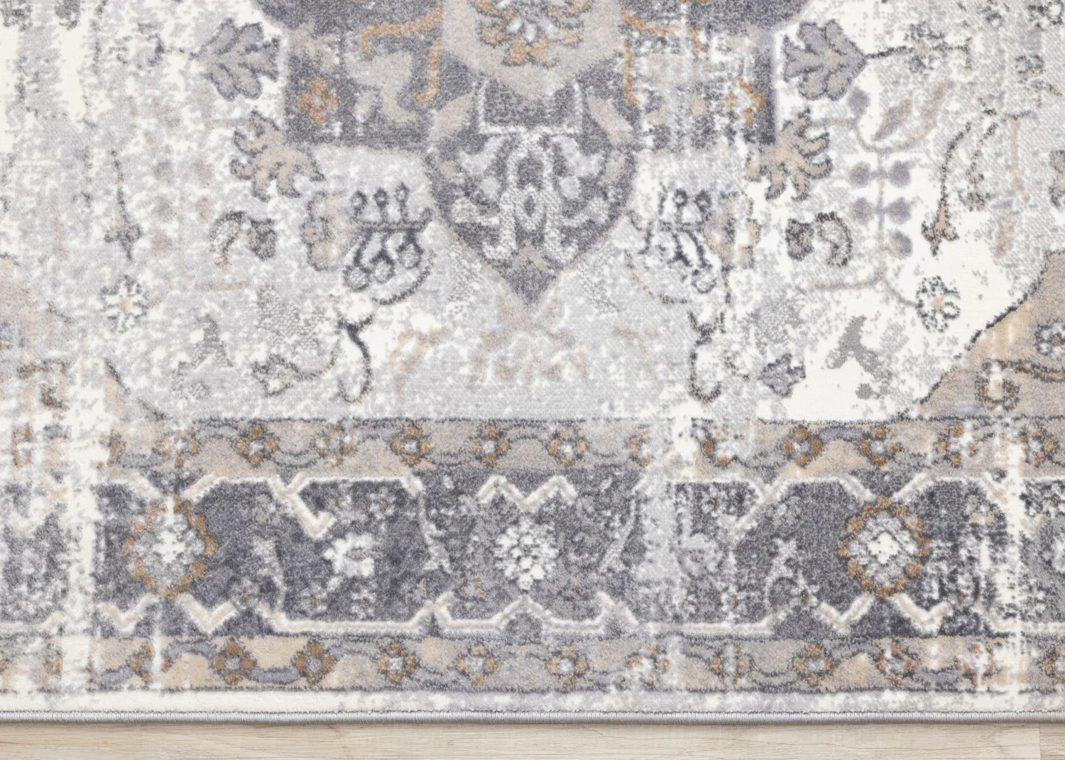 Elegant Traditional Area Rug - 7' X 10' - Grey/Brown - Image 9