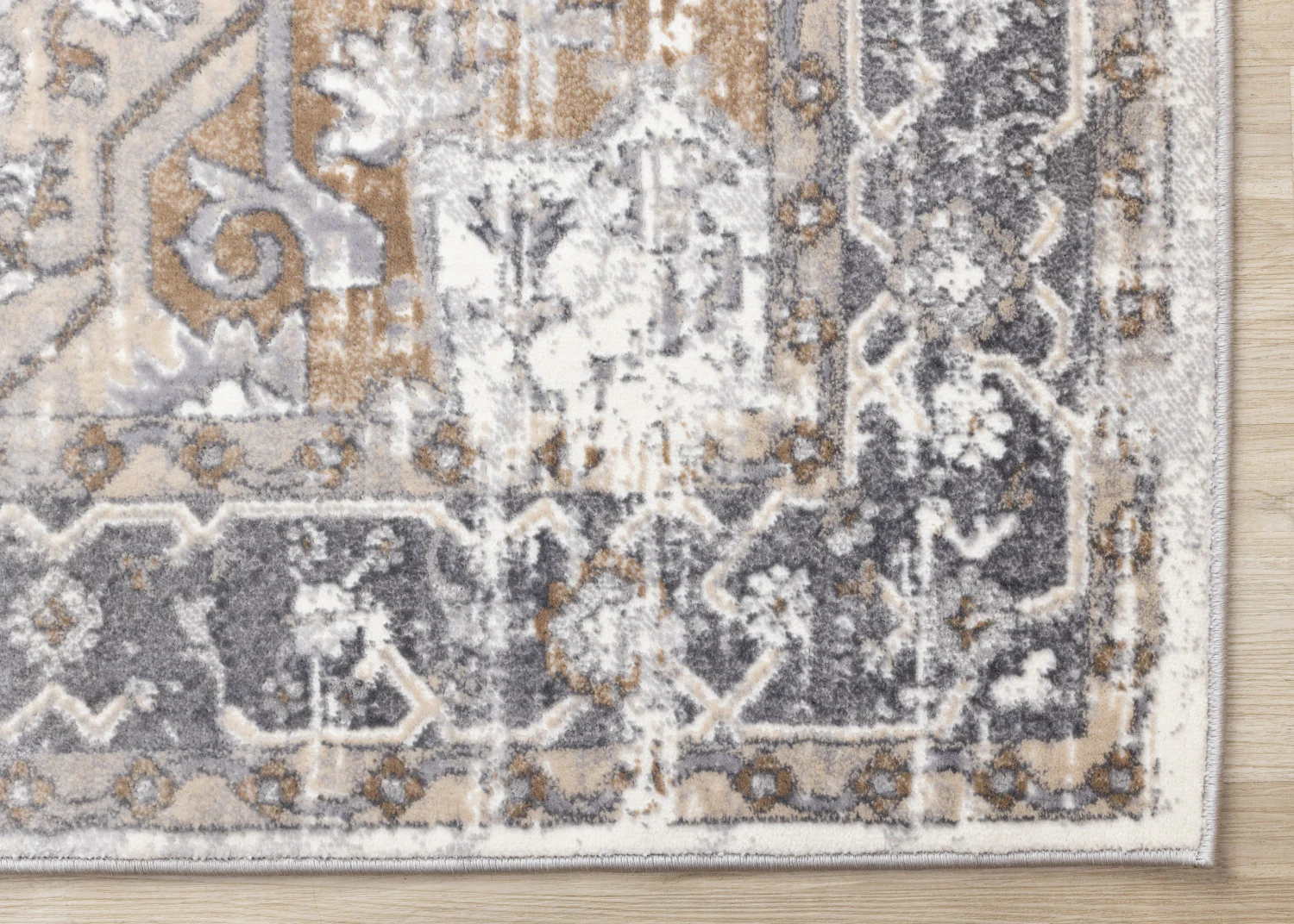 Elegant Traditional Area Rug - 8' X 11' - Grey/Brown - Image 6