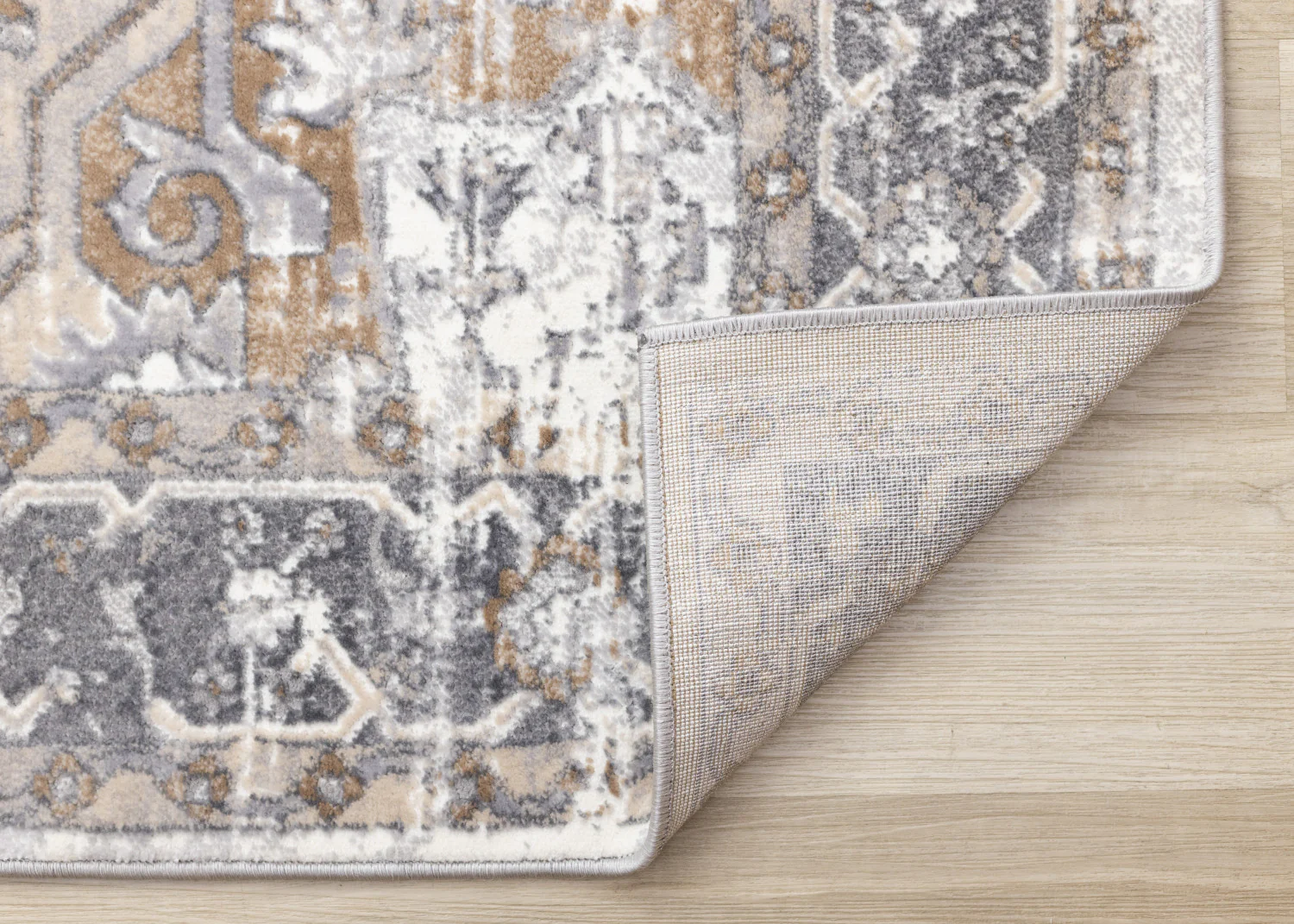 Elegant Traditional Area Rug - 8' X 11' - Grey/Brown - Image 7