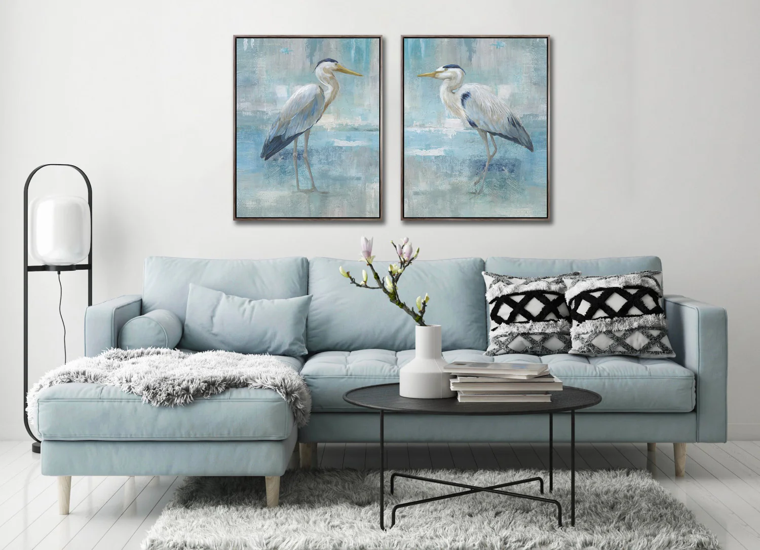 Elegant Watcher I Wall Art - Blue/White - 24 X 30 - Image 2
