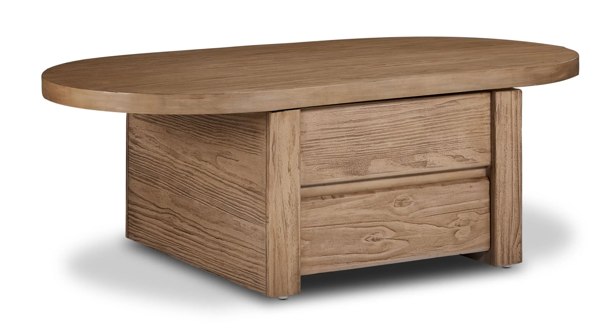 Elenore 52" Lift-Top Coffee Table With 2 Ottomans - Light Brown - Image 5