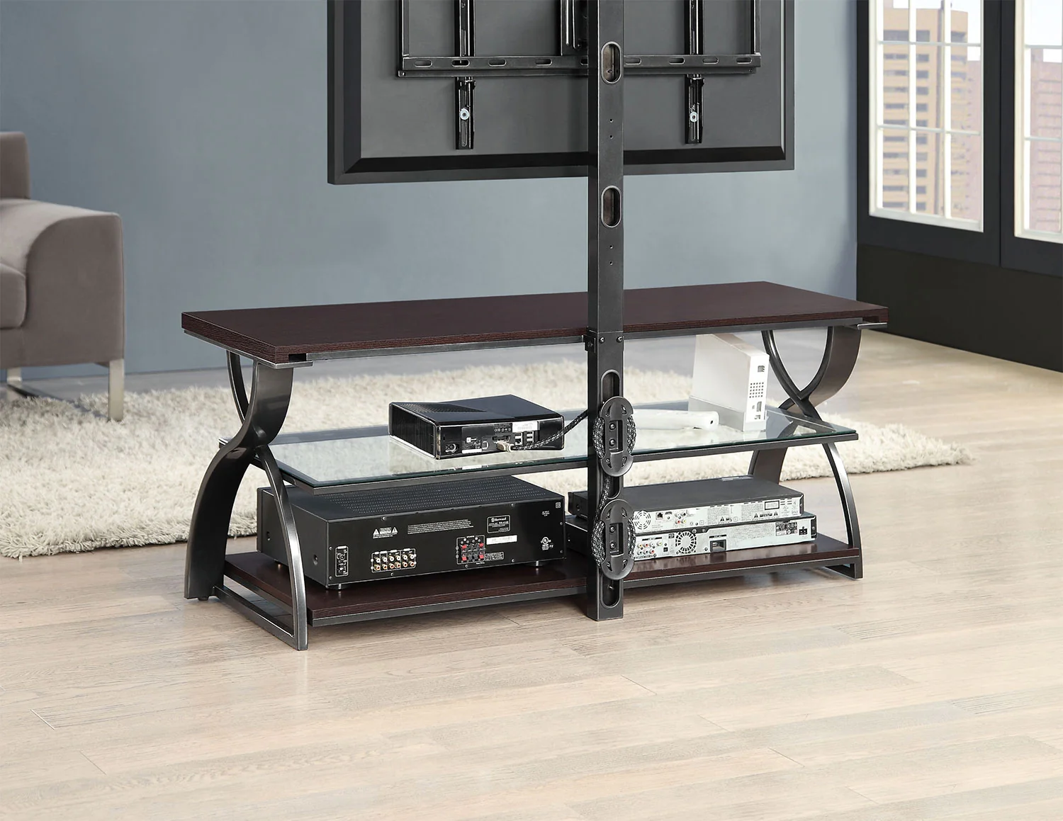 Elland 54" 3-in-1 TV Stand - Espresso - Image 4