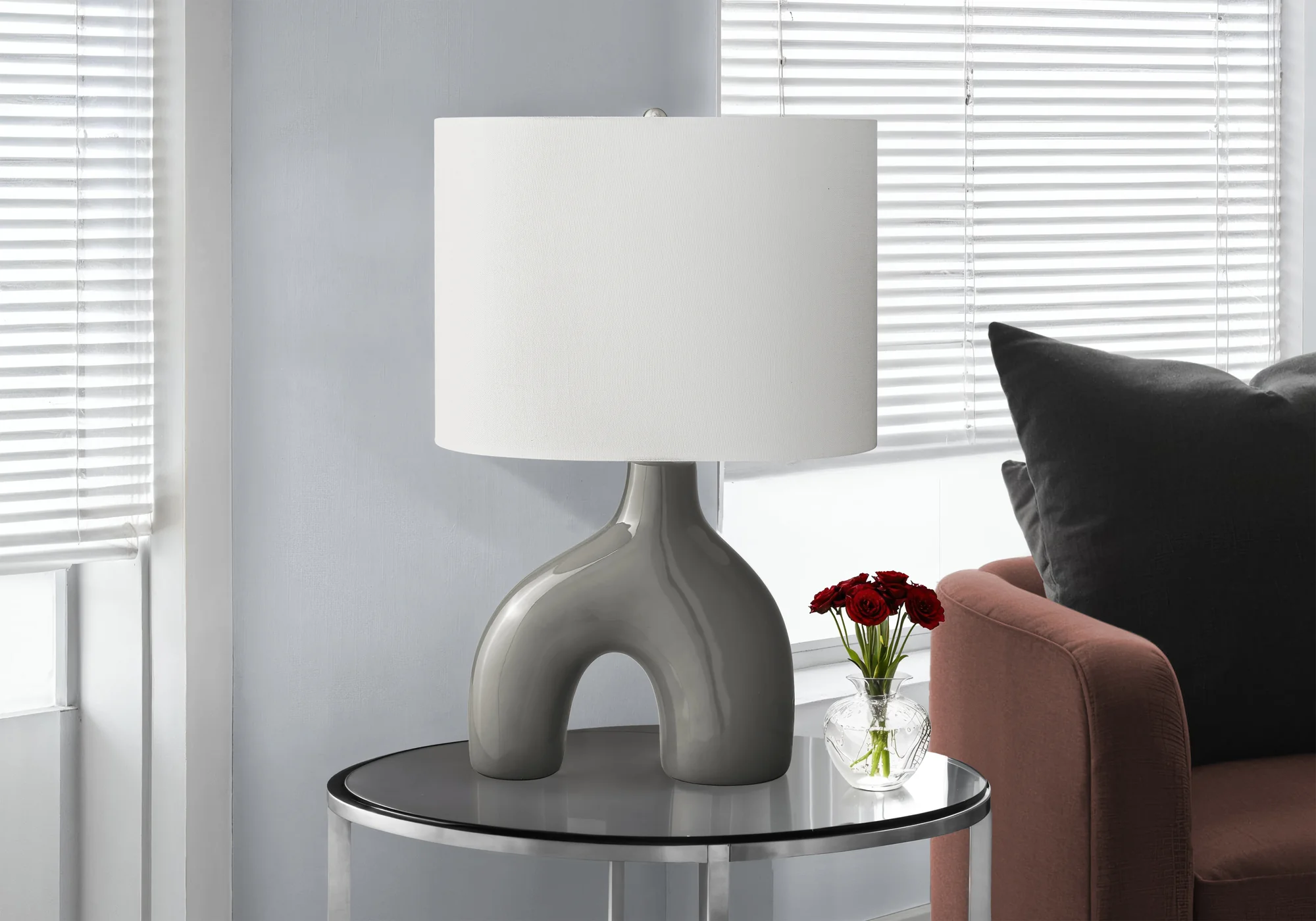 Elm Table Lamp - Grey - Image 2