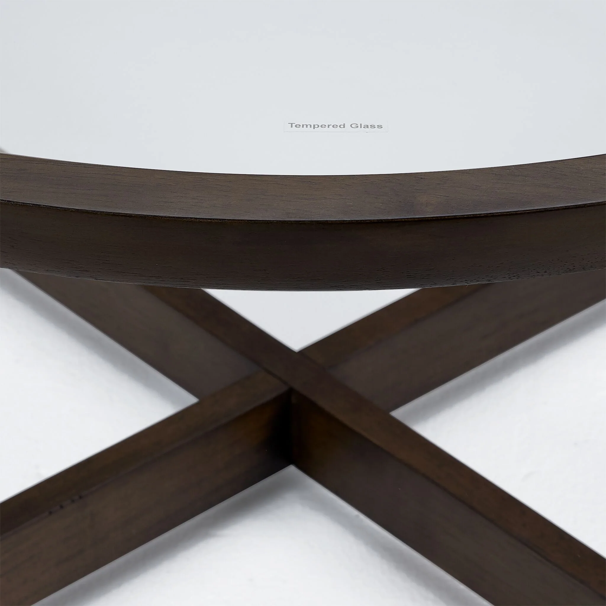 Elora 36" Round Coffee Table - Walnut and Tarnished Silver Finish - Image 3