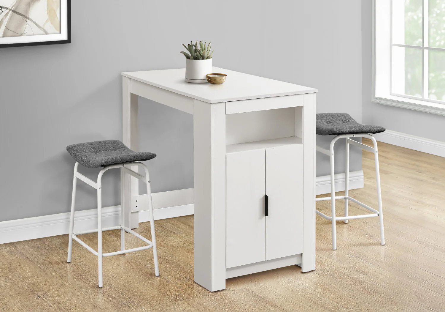 Elsie Counter-height Dining Table - White - Image 2
