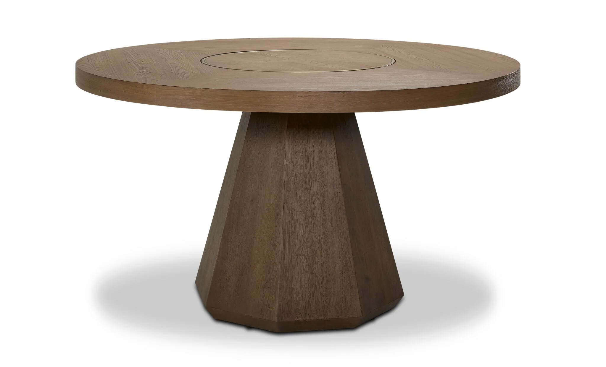 In Harmony - Elure 5-Piece Round Dining Table With Lazy Susan - Latte - Image 5
