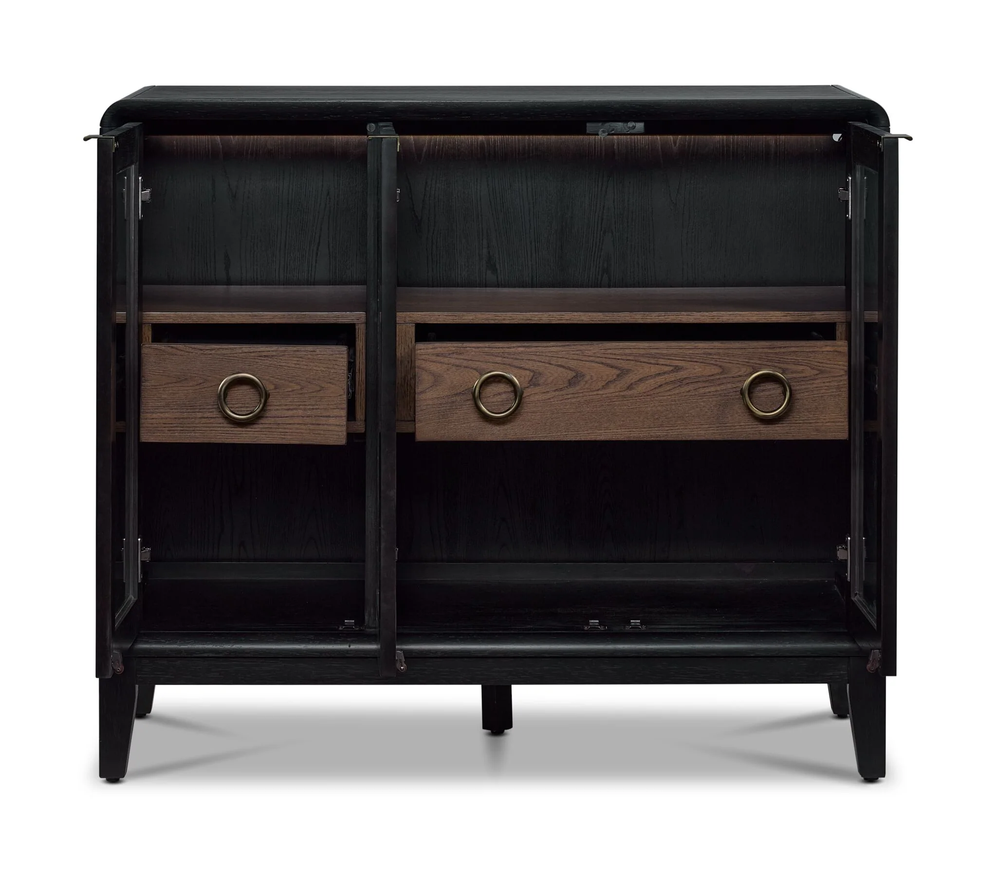 In Harmony - Elure Glass Door Server - Peppercorn - Image 4