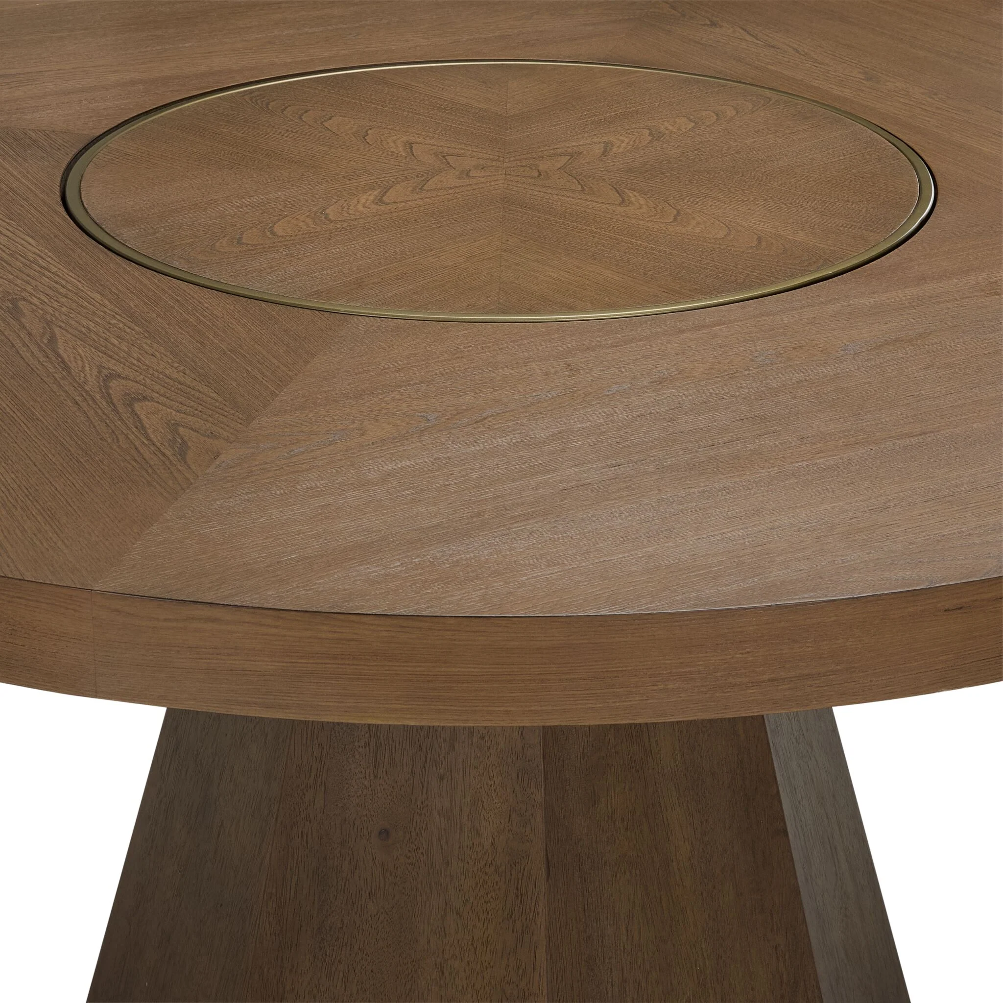 In Harmony - Elure Round Dining Table With Lazy Susan - Latte - Image 2