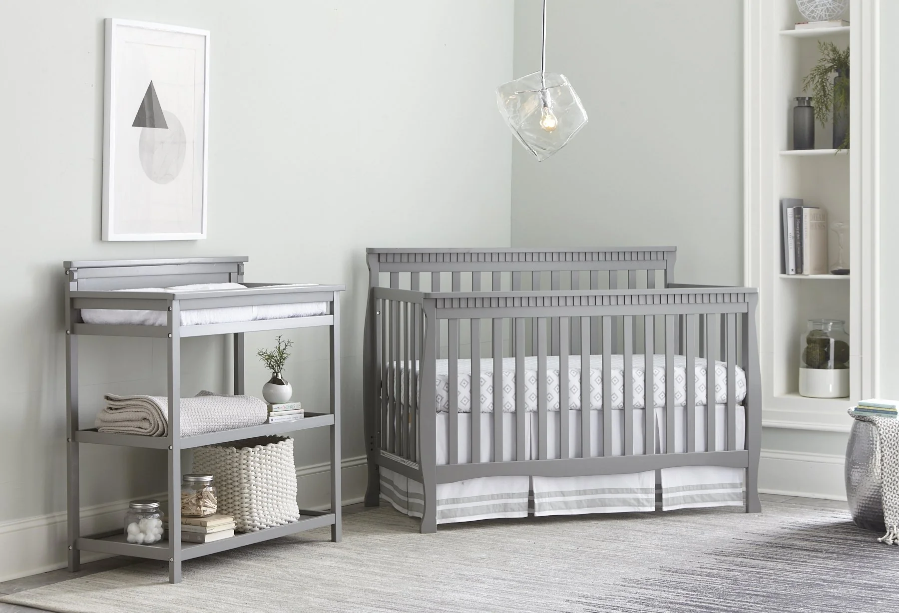 Emery Convertible Slat Crib - Grey - Image 2
