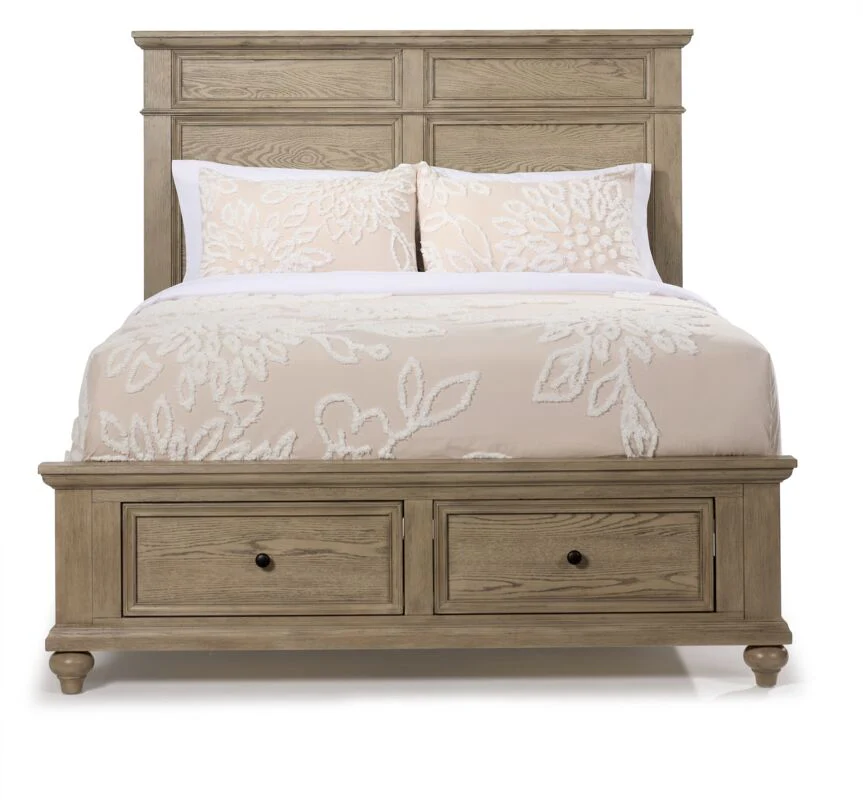 Emma 3-Piece Full Storage Bed - Oak - Image 2