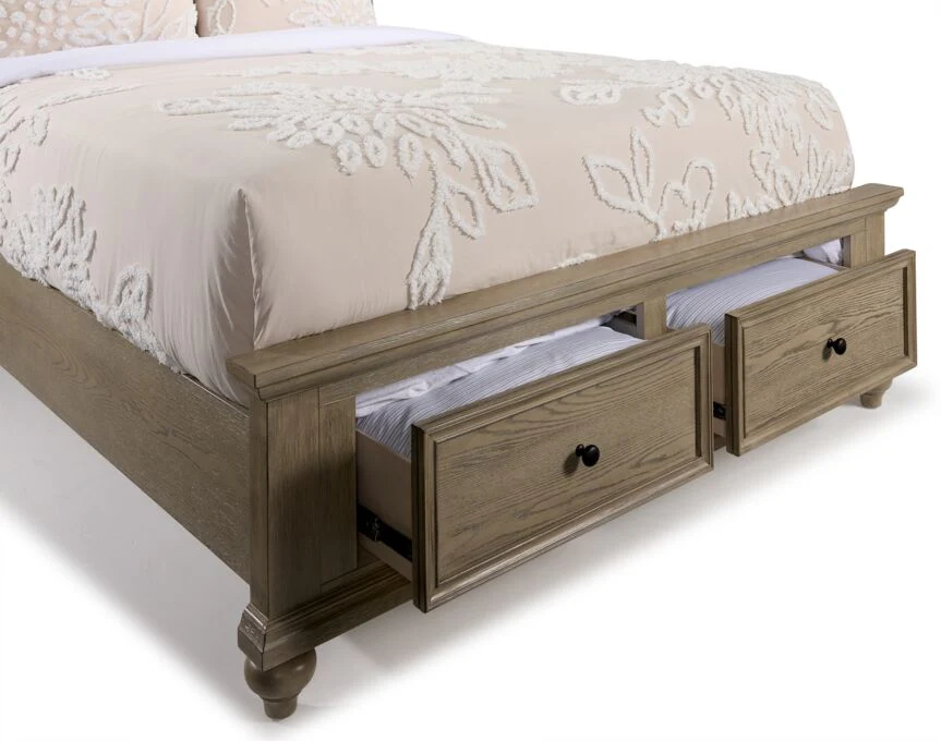 Emma 3-Piece Queen Storage Bed - Oak - Image 5