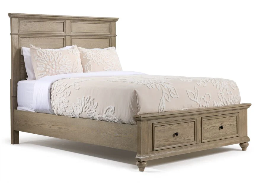 Emma 6-Piece Queen Storage Bedroom Package - Oak - Image 2
