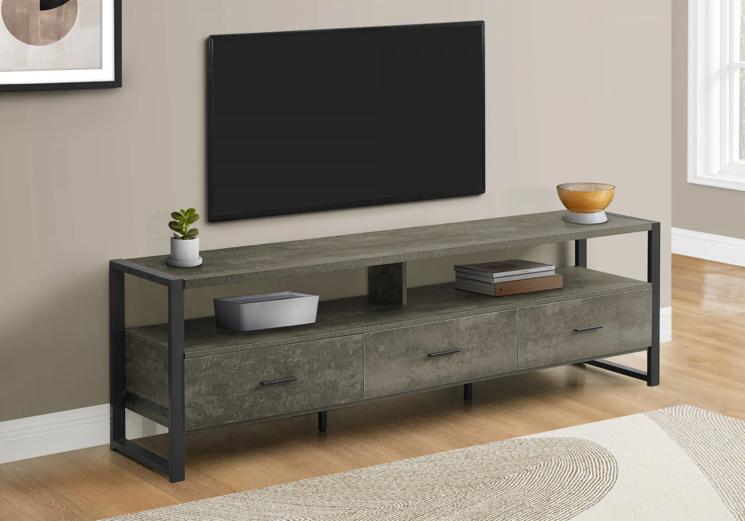 Encore 72" TV Stand - Black - Image 2
