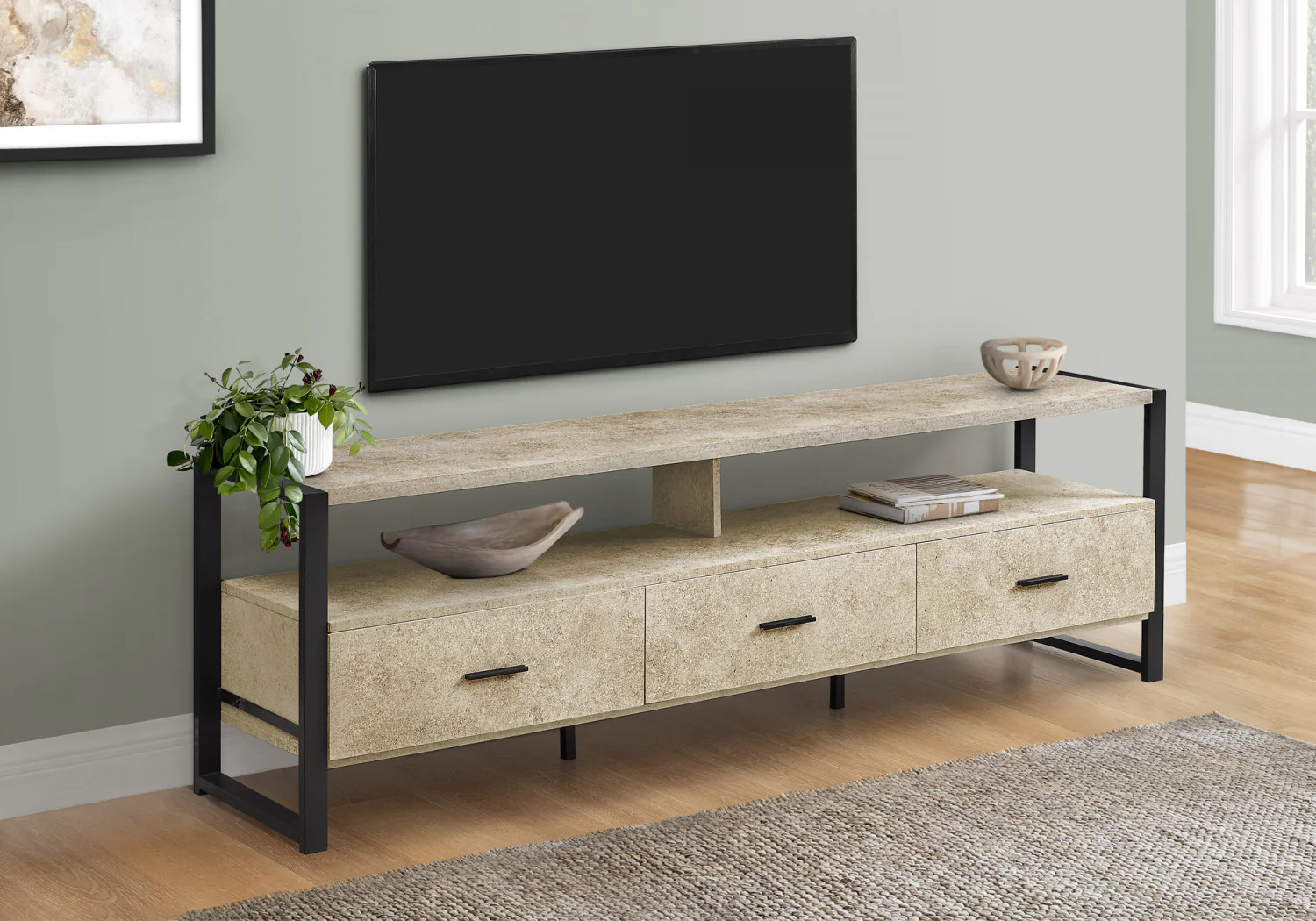 Encore 72" TV Stand - Cream - Image 2