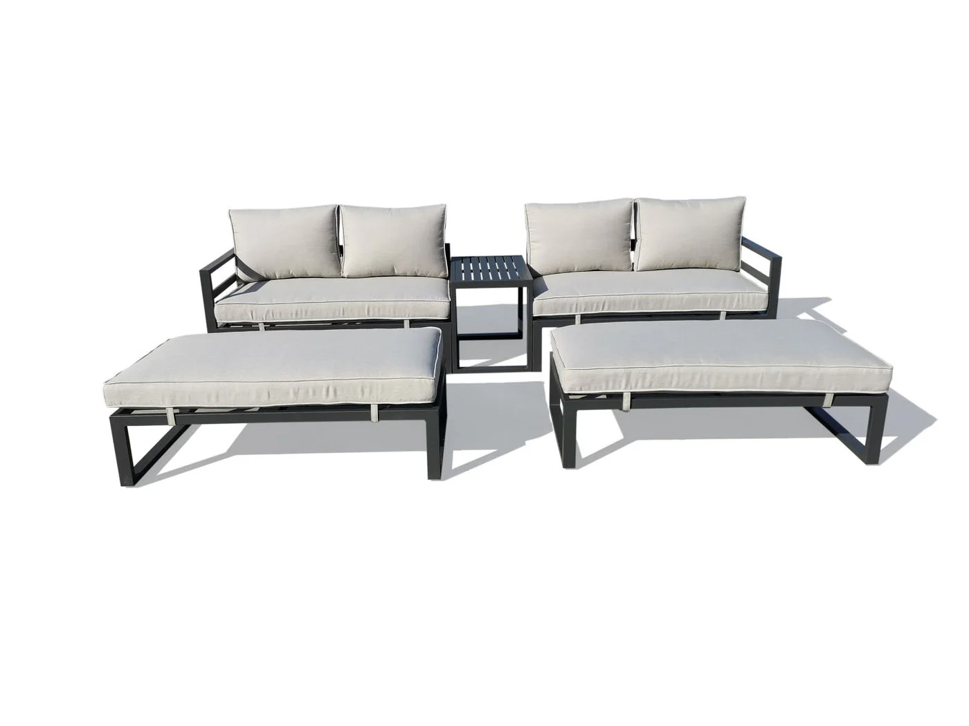 Endless Shores 5-Piece Modular Outdoor Conversation Set - Beige - Image 4