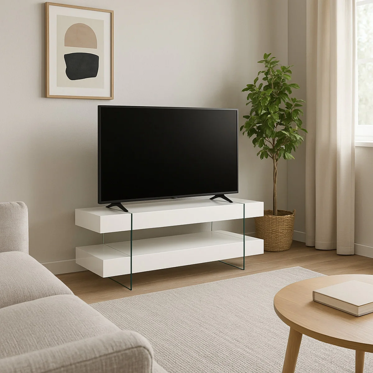 Enya 59" TV Stand - White - Image 2