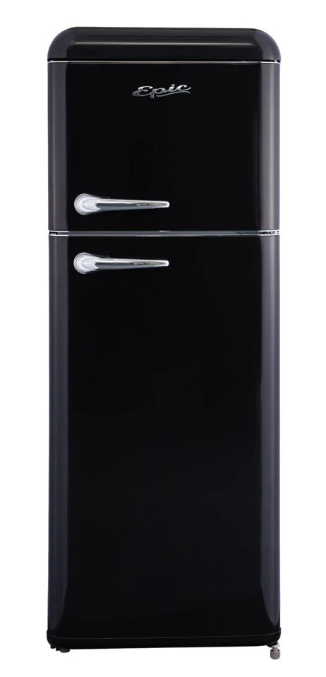 Epic 21.5" 7.5 Cu. Ft. Black Retro Top-Freezer Refrigerator - ERR82BL-1 - Image 2