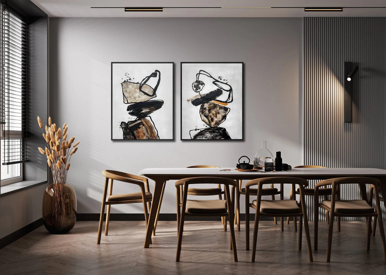 Equilibrium I Wall Art - Beige/Brown/Black - 24 X 30 - Image 2