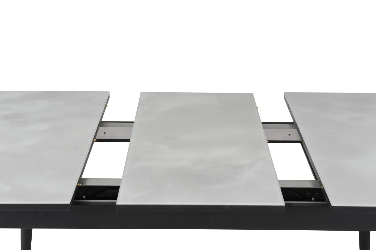 Erme Extendable Dining Table - Light Grey - Image 3
