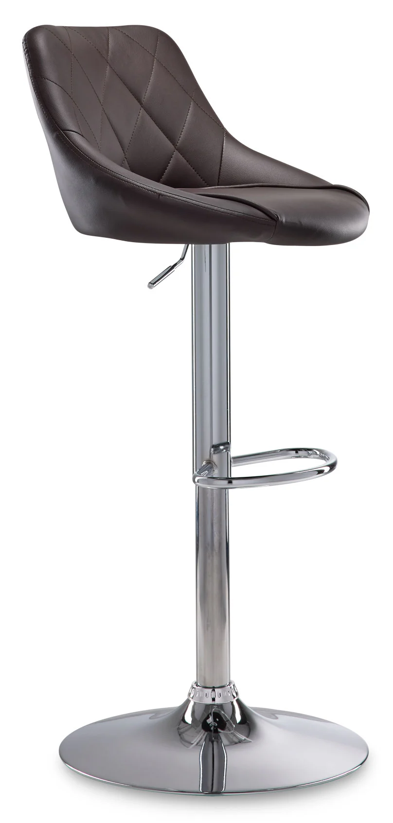 Esma Bar Height Stool - Brown, Chrome - Image 3
