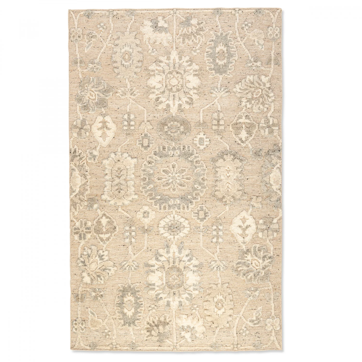 Ethos Hand-Knotted Rug - 9' x 12' - Grey/ Beige