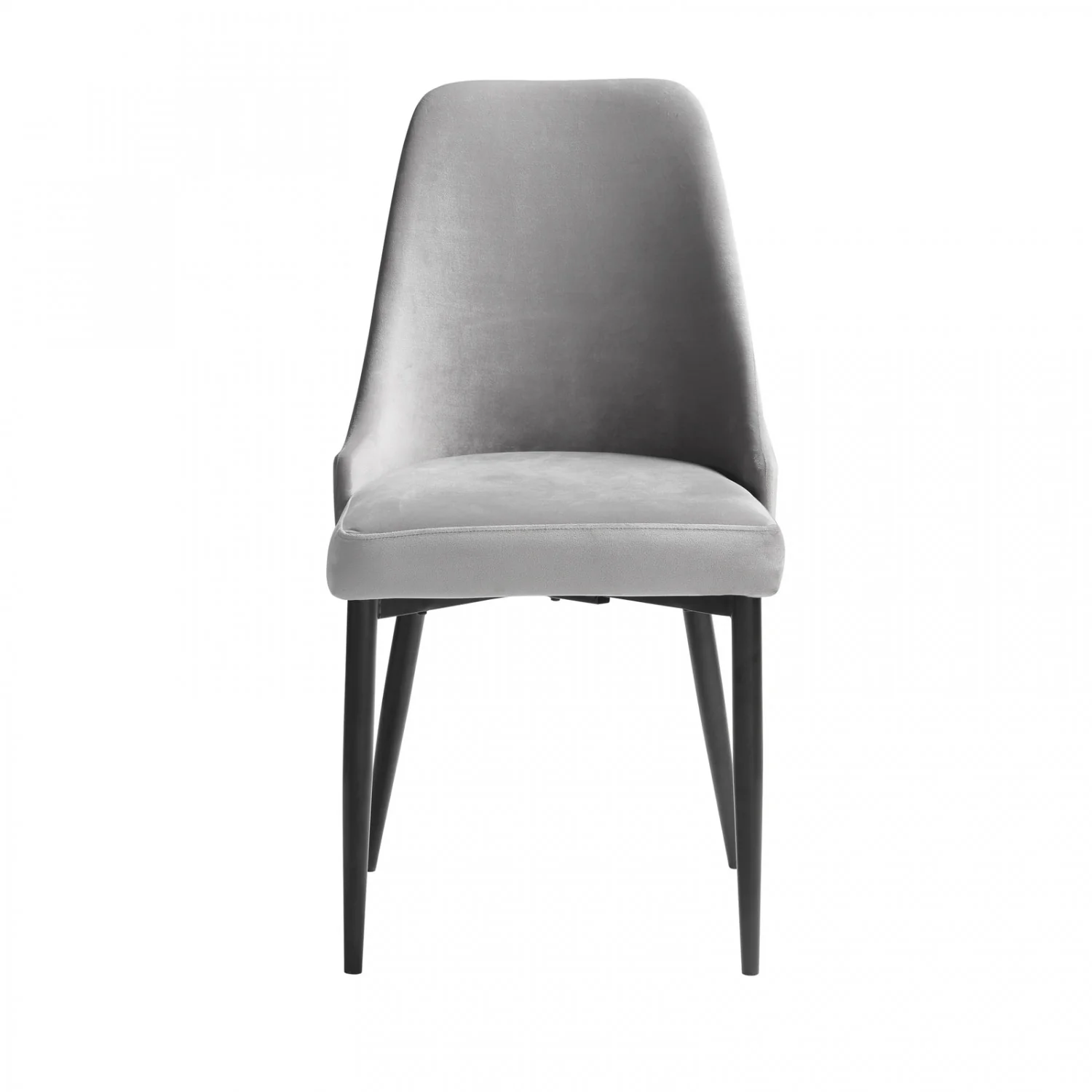 Eugenie Velvet Dining Chair - Grey - Set of Two - Image 7