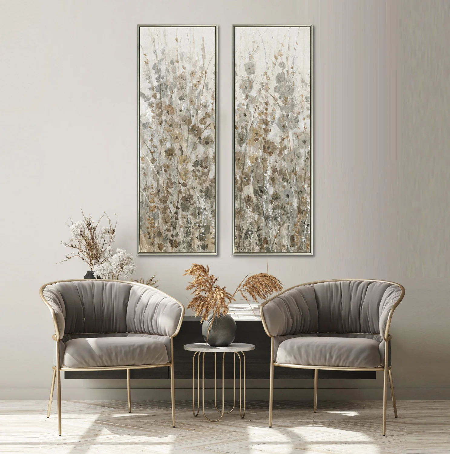Faded Fields II Wall Art - Brown - 48 X 16 - Image 2