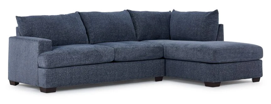 Fairmont 2-Piece Sectional with Right-Facing Chaise - Blue - Image 2