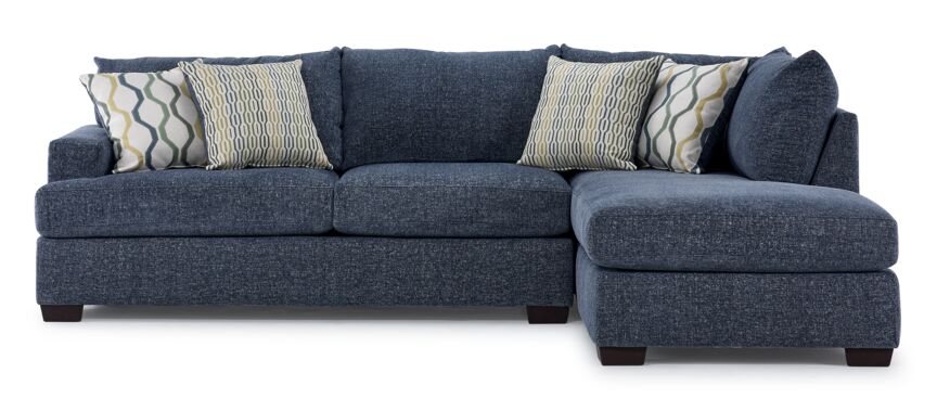 Fairmont 2-Piece Sectional with Right-Facing Chaise - Blue - Image 4