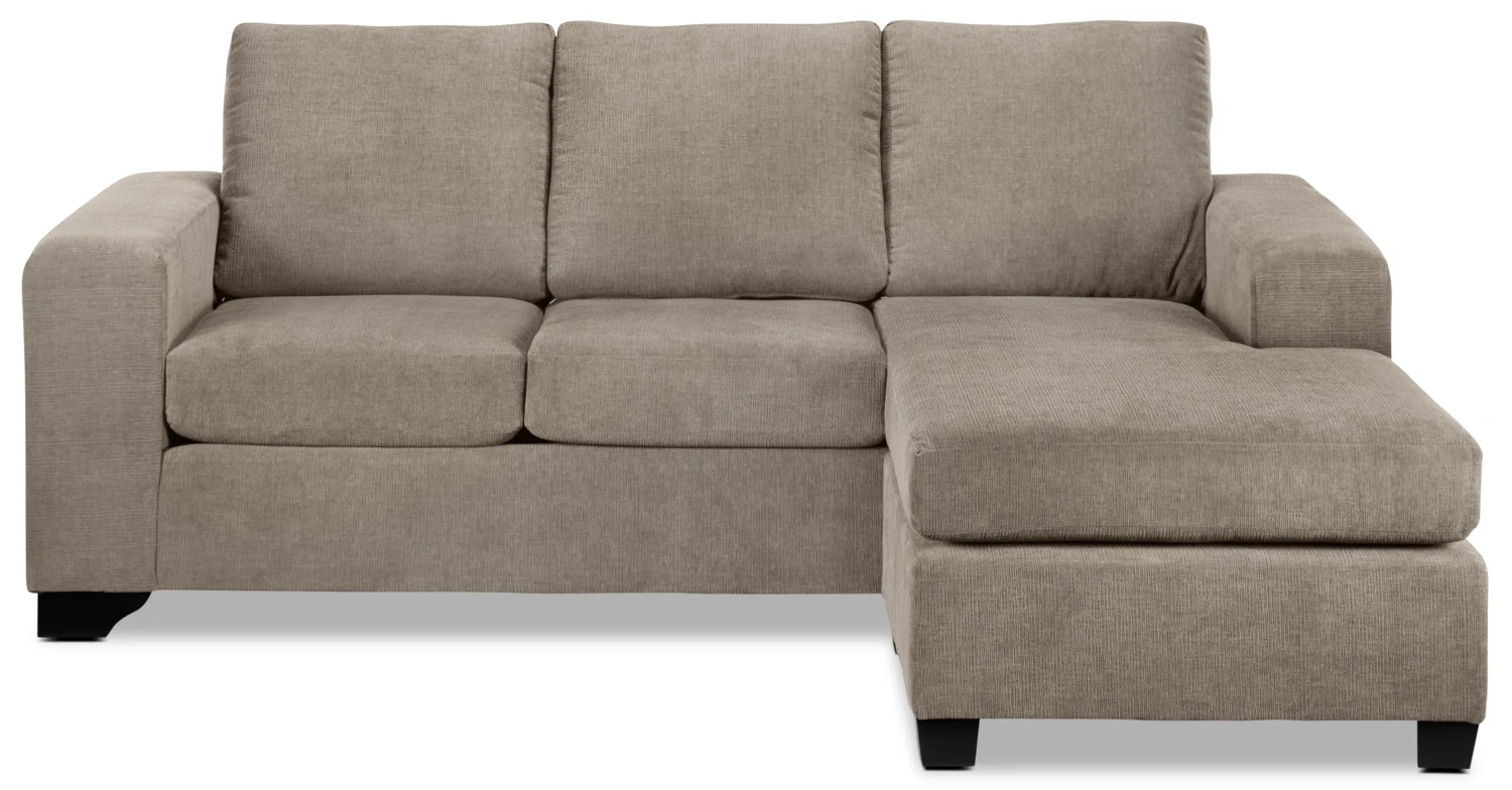 Fava Chaise Sofa - Pewter - Image 4