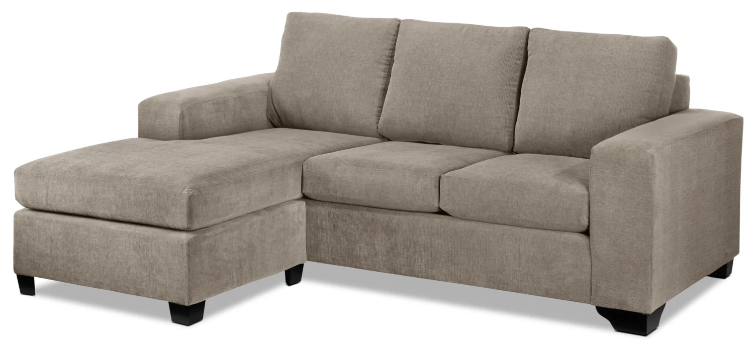 Fava Chaise Sofa - Pewter - Image 5