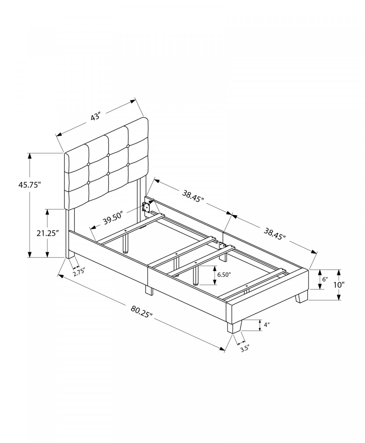 Felicity Twin Bed - Pink - Image 3