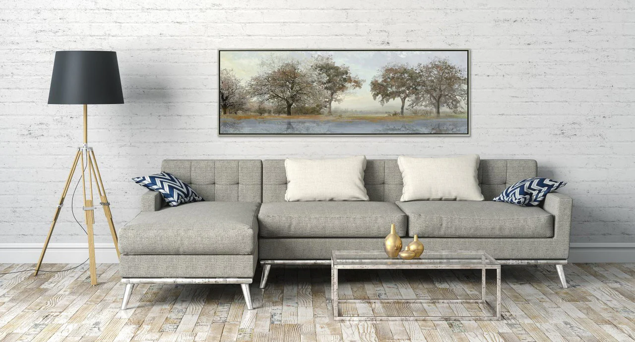 Field of Trees Wall Art - Blue/Green - 60 X 21 - Image 2