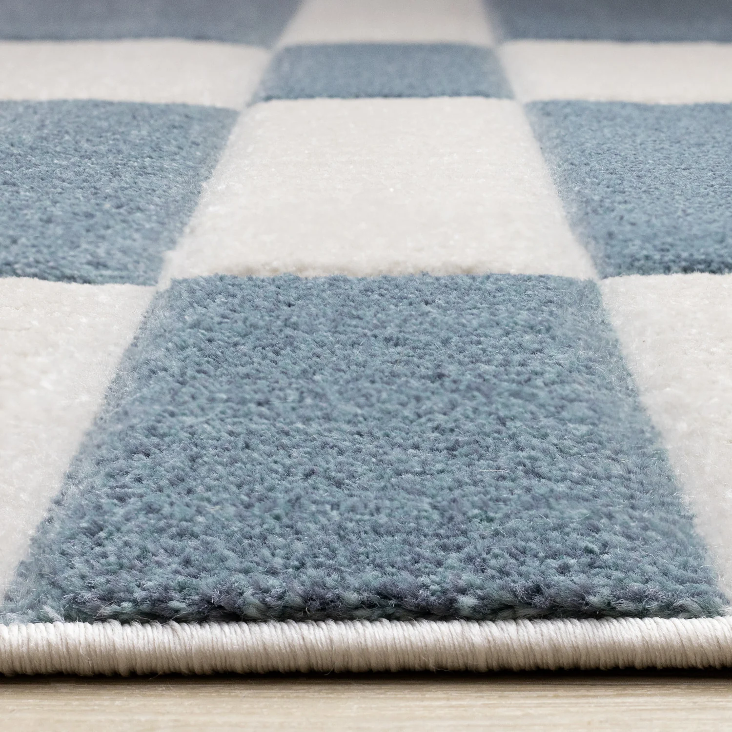 Finley Modern Geometric Area Rug - 5' X 8' - Blue/White - Image 5