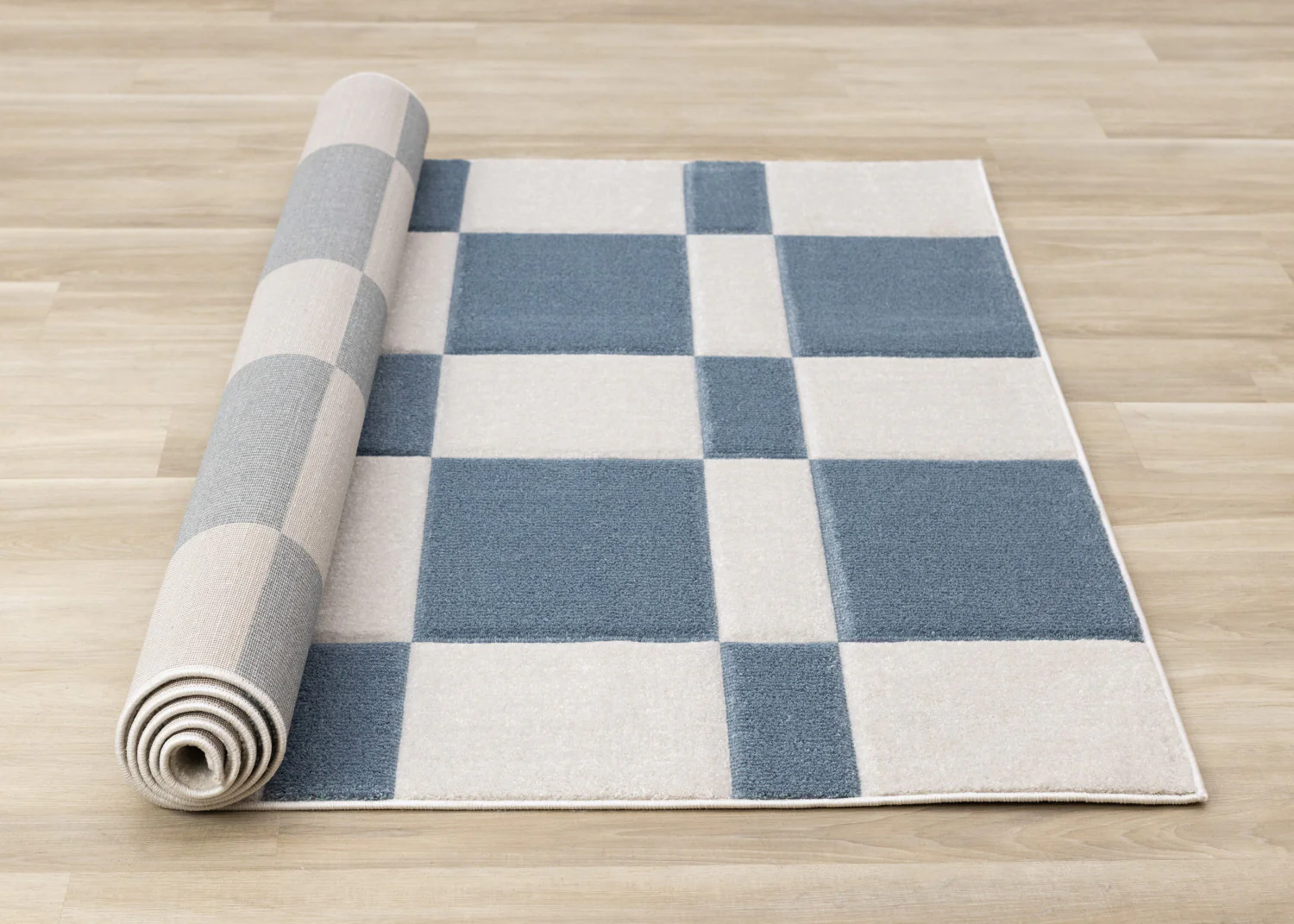 Finley Modern Geometric Area Rug - 8' X 11' - Blue/White - Image 8