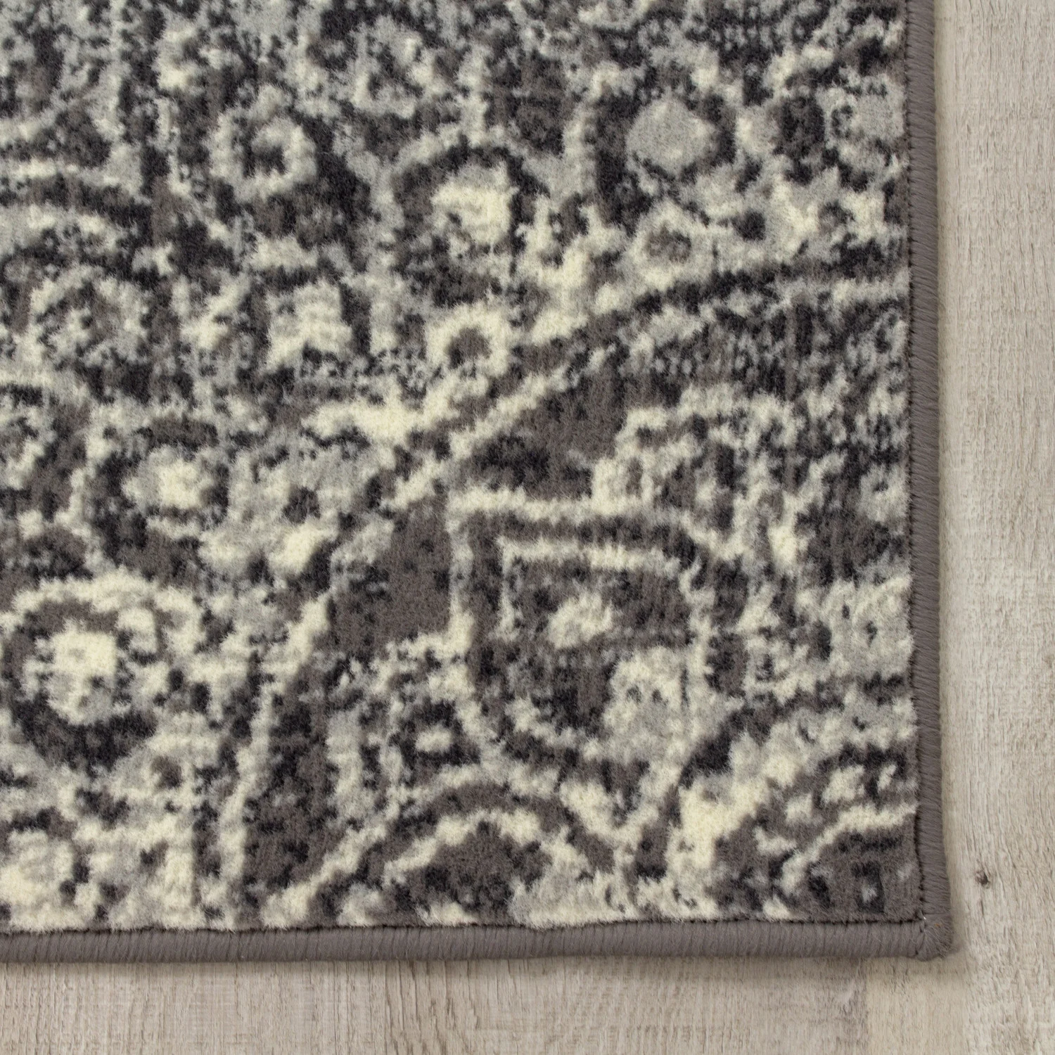 Fiona Medallion Stamps Area Rug - 5' X 7' - Grey/Cream - Image 4